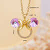 Women's Light Luxury Animal Zodiac Mixed Gemstone Inlay Copper O Chain Necklace With Electroplating