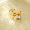 Women's Light Luxury Bow Ring Stainless Steel Jewelry With Electroplating