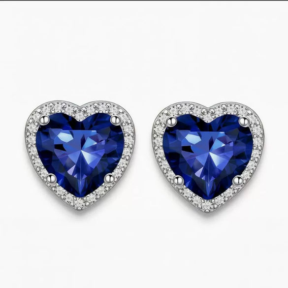 Women's Light Luxury Brass Heart Shape Zircon Clip On Earrings With Electroplated Finish For Non Pierced Ears Elegant Fashion Jewelry