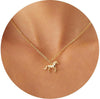 Women's Light Luxury Copper Choker Necklace With Heart Shape Pendant Electroplated Minimalist Jewelry