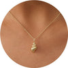 Women's Light Luxury Copper Choker Necklace With Heart Shape Pendant Electroplated Minimalist Jewelry