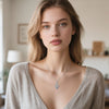 Women's Light Luxury Copper Devil Eye Palm Pendant Necklace Geometric Electroplated Simple Fashion Jewelry