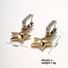 Women's Light Luxury Copper Earrings With Heart And Geometric Patterns And Electroplating Treatment