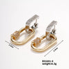 Women's Light Luxury Copper Earrings With Heart And Geometric Patterns And Electroplating Treatment