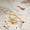 Women's Light Luxury Copper Electroplated Bow Ring