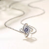 Women's Light Luxury Copper Four Leaf Clover Zircon Necklace With Mixed Gem Inlay O Chain Clavicle Necklace