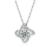 Women's Light Luxury Copper Four Leaf Clover Zircon Necklace With Mixed Gem Inlay O Chain Clavicle Necklace