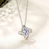 Women's Light Luxury Copper Four Leaf Clover Zircon Necklace With Mixed Gem Inlay O Chain Clavicle Necklace