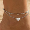 Women's Light Luxury Copper Geometric Anklet With Devil's Eye Pendant Fashion Classic Foot Jewelry