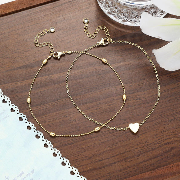Women's Light Luxury Copper Geometric Anklet With Devil's Eye Pendant Fashion Classic Foot Jewelry