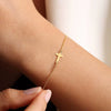 Women's Light Luxury Copper Geometric Cross Bracelet With Electroplated Simple Versatile Fine Jewelry Design