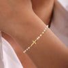 Women's Light Luxury Copper Geometric Cross Bracelet With Electroplated Simple Versatile Fine Jewelry Design