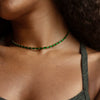 Women's Light Luxury Copper Geometric Square Zircon Inlaid Chain Stitching Necklace 18K Plated