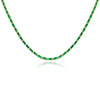 Women's Light Luxury Copper Geometric Square Zircon Inlaid Chain Stitching Necklace 18K Plated