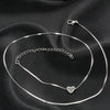 Women's Light Luxury Copper Heart Geometric Seed Bead Necklace With Electroplated Finish And Regular Chain