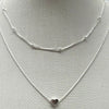 Women's Light Luxury Copper Heart Geometric Seed Bead Necklace With Electroplated Finish And Regular Chain