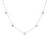 Women's Light Luxury Copper Inlaid Zircon Flower Necklace Geometric Pendant Clavicle Chain With Electroplated Finish