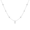 Women's Light Luxury Copper Inlaid Zircon Flower Necklace Geometric Pendant Clavicle Chain With Electroplated Finish