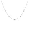Women's Light Luxury Copper Inlaid Zircon Flower Necklace Geometric Pendant Clavicle Chain With Electroplated Finish