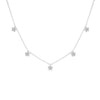 Women's Light Luxury Copper Inlaid Zircon Flower Necklace Geometric Pendant Clavicle Chain With Electroplated Finish