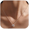Women's Light Luxury Copper Love Knot Heart Pendant Necklace With Electroplated Finish And Regular Chain Fashion Jewelry Gift