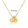 Women's Light Luxury Copper Love Knot Heart Pendant Necklace With Electroplated Finish And Regular Chain Fashion Jewelry Gift