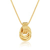 Women's Light Luxury Copper Necklace With Gold Electroplated Irregular Oval Geometric Pendant And Regular Chain
