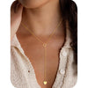 Women's Light Luxury Copper Necklace With Gold Electroplated Irregular Oval Geometric Pendant And Regular Chain