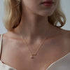 Women's Light Luxury Copper Paperclip Chain Necklace With Stainless Steel Heart Pendant Electroplated Geometric Clavicle Necklace