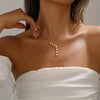 Women's Light Luxury Copper Star Pendant Necklace With Gold Electroplated Finish Elegant Fashion Jewelry Gift