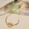 Women's Light Luxury Copper Tree Of Life Colored Zircon Micropaved Geometric Pattern Bracelet Jewelry