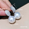 Women's Light Luxury Copper Ushape Geometric Pearl Earrings
