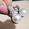 Women's Light Luxury Copper Ushape Geometric Pearl Earrings