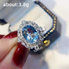 Women's Light Luxury Copper Zircon Geometric Flower Ring