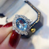 Women's Light Luxury Copper Zircon Geometric Flower Ring