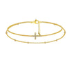 Women's Light Luxury Double Layer Cross Bracelet Simple Geometric Copper Electroplated Fashion Jewelry