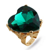 Women's Light Luxury Electroplated Alloy Round Statement Ring Adjustable Open Index Finger Ring