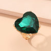 Women's Light Luxury Electroplated Alloy Round Statement Ring Adjustable Open Index Finger Ring