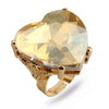 Women's Light Luxury Electroplated Alloy Round Statement Ring Adjustable Open Index Finger Ring