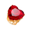 Women's Light Luxury Electroplated Alloy Round Statement Ring Adjustable Open Index Finger Ring