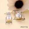 Women's Light Luxury Elegant Geometric Copper Imitation Pearl Earrings Snap Design