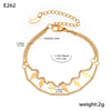 Women's Light Luxury Elegant 316L Stainless Steel Doublelayer Necklace Bracelet With Shattered Sequin And Electroplating