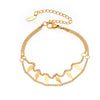 Women's Light Luxury Elegant 316L Stainless Steel Doublelayer Necklace Bracelet With Shattered Sequin And Electroplating