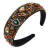 Women's Light Luxury Fabric Wide Brim Rhinestone Hairband Simple Geometric Fashion Headband Stylish Versatile Hair Accessory