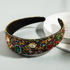 Women's Light Luxury Fabric Wide Brim Rhinestone Hairband Simple Geometric Fashion Headband Stylish Versatile Hair Accessory