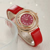 Women's Light Luxury Fashion Quartz Watch With Alloy Case Pu Strap Stainless Steel Buckle And Round Dial