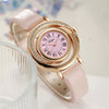 Women's Light Luxury Fashion Quartz Watch With Alloy Case Pu Strap Stainless Steel Buckle And Round Dial