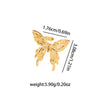Women's Light Luxury Fashionable Versatile Butterfly Titanium Steel Ring With Bow Shape And Electroplating Design
