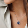 Women's Light Luxury Flower S925 Sterling Silver Necklace Pendant With Electroplating