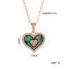 Women's Light Luxury Geometric And Heart Shape Pendant Necklace Copper Stainless Steel Electroplating Jewelry